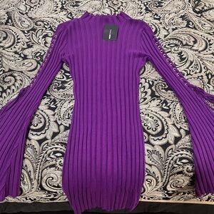 Cute sweater dress with bell sleeves